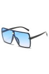 Lunettes De Soleil Une Pièce Femmes Lunettes De Soleil Carrées Hommes Femmes Lunettes,C6 Black-Blue