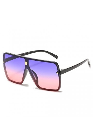Lunettes De Soleil Une Pièce Femmes Lunettes De Soleil Carrées Hommes Femmes Lunettes,C7Noir-Bleu Rose