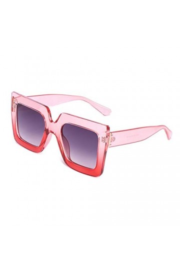 SHANGYUN Lunettes de Soleil dextérieur Mode Lunettes de Soleil carrées Femmes Lunettes de Soleil Dames UV400 Rose
