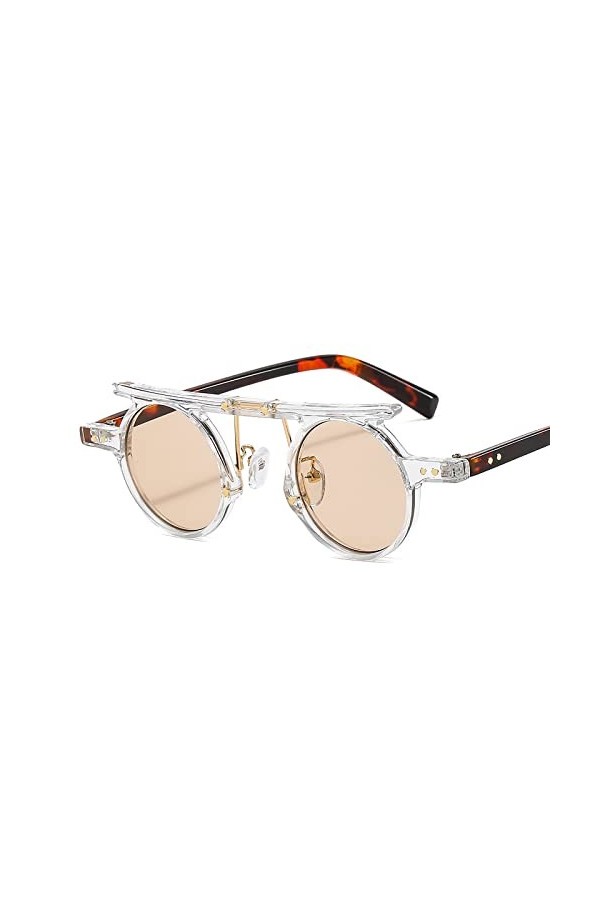 Lunettes De Soleil Fashion à Petite Monture pour Hommes Et Femmes, Lunettes De Soleil Rétro Steampunk, Lunettes Rondes pour L