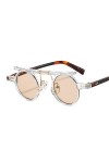 Lunettes De Soleil Fashion à Petite Monture pour Hommes Et Femmes, Lunettes De Soleil Rétro Steampunk, Lunettes Rondes pour L