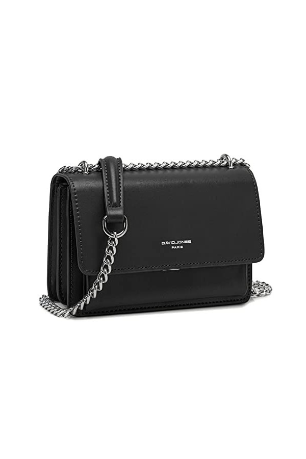 David Jones - Petit Sac Bandoulière Femme - Mini Pochette Téléphone Portable Cuir PU Rigide - Chaînes Porté Epaule - Besace R