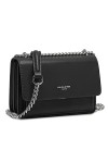 David Jones - Petit Sac Bandoulière Femme - Mini Pochette Téléphone Portable Cuir PU Rigide - Chaînes Porté Epaule - Besace R