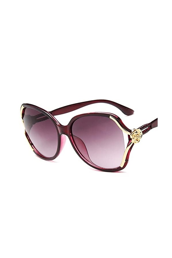 ZENYS Mode Grand Cadre Femmes Lunettes De Soleil Décoratives Vacances Plage Fête Lunettes De Soleil Cadeau Color : G, Size :