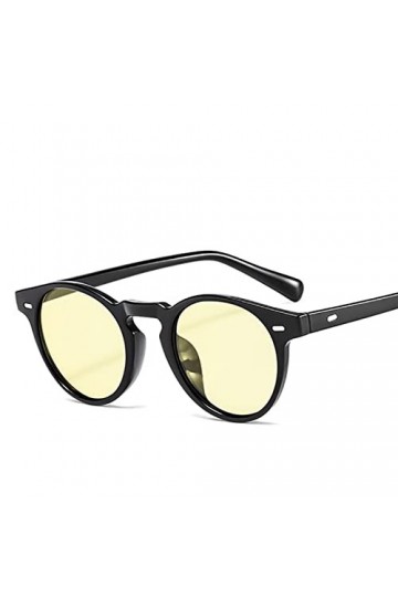 ZENYS Lunettes De Soleil De Mode Rétro À Petit Cadre Rond for Hommes Et Femmes Lunettes De Soleil De Fête De Plage De Vacance