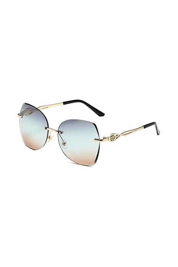 ZENYS Mode sans Monture Hommes Et Femmes Lunettes De Soleil Carrées Vacances Plage Lunettes De Soleil Décoratives Color : D,