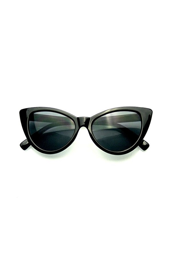 Emblem Eyewear - Mode Féminine Astuce Vintage Fait Cat Eye Lunettes De Soleil Noir 