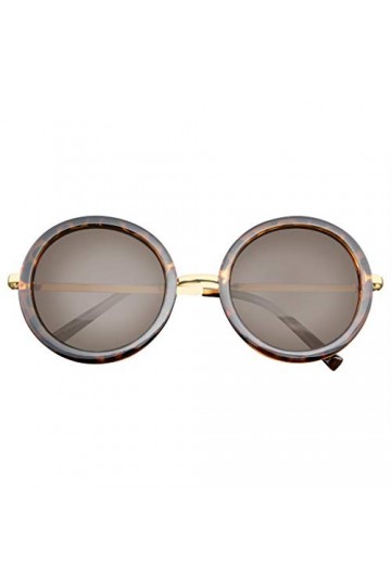 Emblem Eyewear - Nouvelle Série Cercle Célébrité Styliste Des Femmes Lunettes De Soleil Brun 