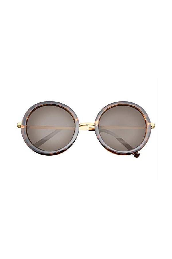 Emblem Eyewear - Nouvelle Série Cercle Célébrité Styliste Des Femmes Lunettes De Soleil Brun