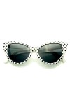 Emblem Eyewear - Lunettes De Soleil Polka Dot Cat Eye Womens Fashion Mod Super Cat Noir 