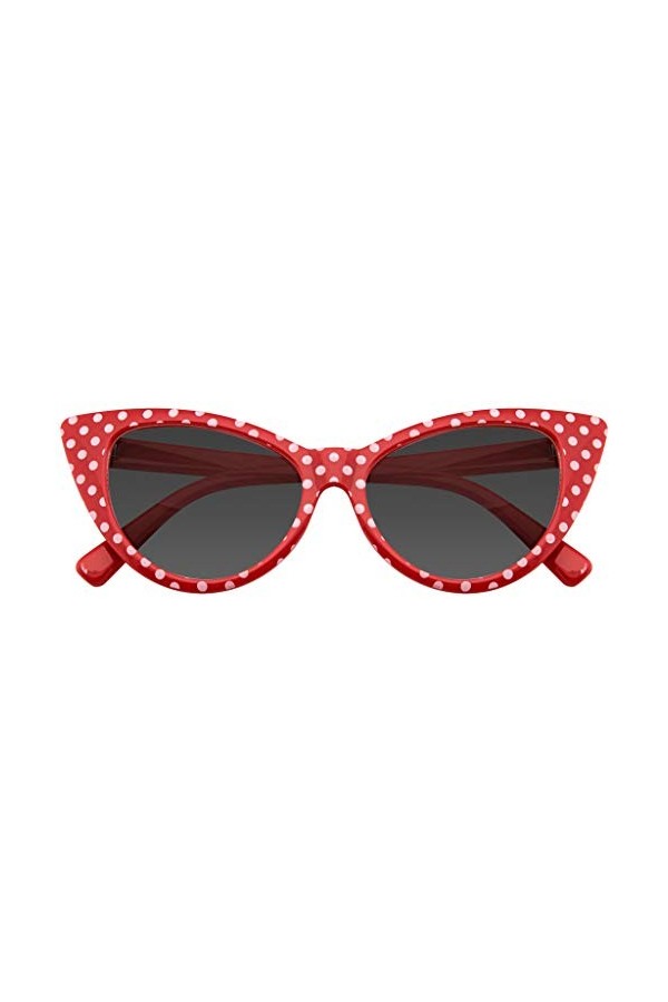 Emblem Eyewear - Lunettes De Soleil Polka Dot Cat Eye Womens Fashion Mod Super Cat Noir 