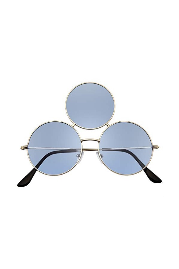 Emblem Eyewear - Lunettes de Soleil Third Eye Lunettes de Soleil Cercle Tripler Rond Bleu 