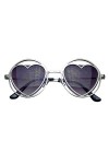 Emblem Eyewear -Womens Fonde Forme Coeur Métal Cercle Hippie Lunettes De Soleil Or 