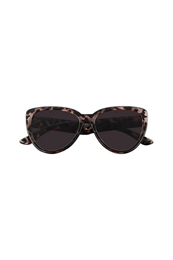 Emblem Eyewear - Lunettes de soleil Lunettes de soleil œil de chat à devant plat pour femmes marron 