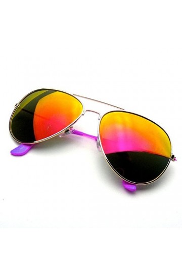 Emblem Eyewear - Lunettes De Soleil Vintage Miroir Lentille Nouveaux Hommes Femmes Mode Pilote Rétro Avec Monture Aviateur C