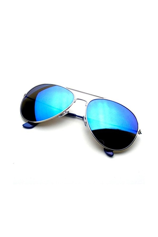 Emblem Eyewear - Lunettes De Soleil Vintage Miroir Lentille Nouveaux Hommes Femmes Mode Pilote Rétro Avec Monture Aviateur C