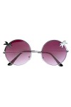 Emblem Eyewear - Lunettes de soleil Indie Palm Tree Gradient Round Hippie Jaune 