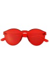 Emblem Eyewear - Mono Block Rimless PC Tonalité Couleur Lunettes de soleil Lunettes Lunettes Rouge 
