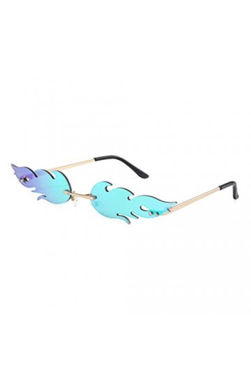STOBOK Lunettes de soleil sans monture ondulées sans monture - Accessoires de déguisement pour femme et fille - Vert