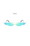 STOBOK Lunettes de soleil sans monture ondulées sans monture - Accessoires de déguisement pour femme et fille - Vert