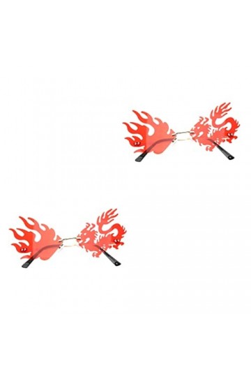 Gadpiparty 2 Pièces Lunettes De Soleil De Bal Lunettes De Mode Pour Femmes Accessoires Punks Lunettes De Soleil Dragons Année