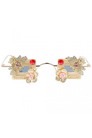 Lunettes De Soleil Fleur Lunettes De Soleil Drôles Lunettes De Soleil De Défilé pour Femmes Lunettes De Soleil Femme Manquer 