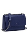 David Jones - Petit Sac Bandoulière Femme - Mini Pochette Téléphone Portable Cuir PU Rigide - Chaînes Porté Epaule - Besace R