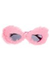 PRETYZOOM Lunettes De Soleil Œil De Chat En Peluche Punk Nuances De Velours Doux Vintage Tendance Lunettes De Fête Pour Femme