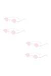 BESTonZON 4 Paires Accessoires De Bal Lunettes De Soleil Lunettes De Soleil Rondes De Bal Lunettes De Soleil Néon Lunettes De