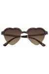 Emblem Eyewear - Inspiré De Mignon Vintage Demi-Trame Lunettes De Soleil Forme Coeur Tortue 