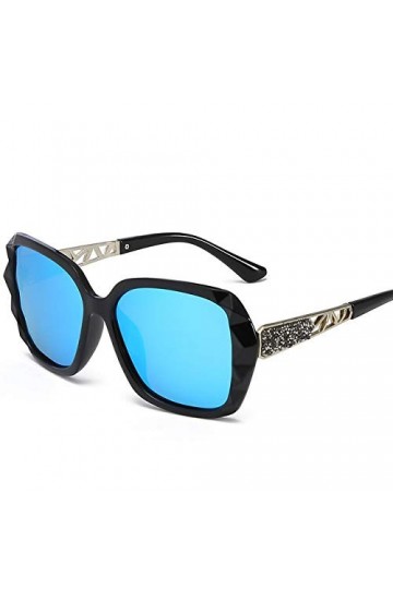 YUANCHENG Lunettes de soleil polarisées Femmes UV400 Vintage Classic Retro Lunettes de soleil BLEU Lunettes Sac