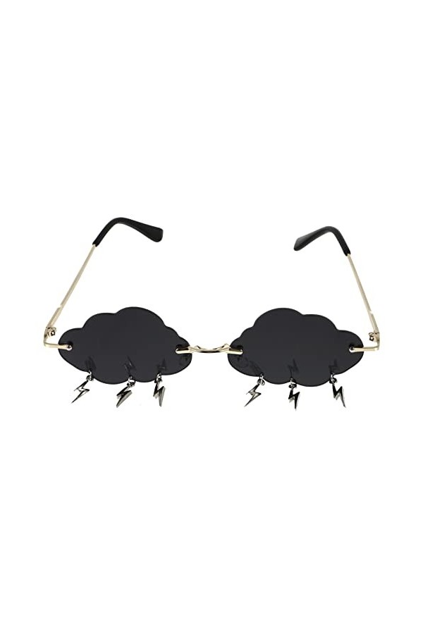 TENDYCOCO 1 paire de lunettes de soleil nuages sans bord mignonnes Lunettes de soleil vintage années 90 Cool Disco Lunettes d