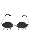 TENDYCOCO 1 paire de lunettes de soleil nuages sans bord mignonnes Lunettes de soleil vintage années 90 Cool Disco Lunettes d