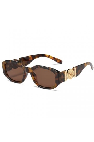 Lunettes de soleil tendance pour homme et femme - Vintage rectangulaires irrégulières - Unisexe - Rétro Aesthetic - Protectio