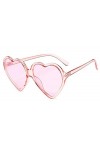 Lunettes de soleil femme vintage coeur - rigolotes - lolita - transparentes - fille - polarisées - uv400 - monture rose - ver