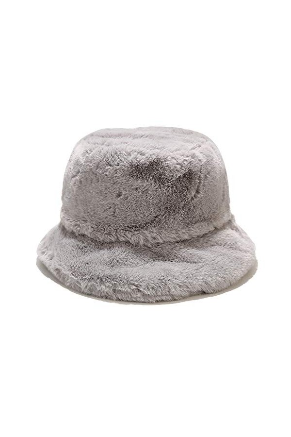 Umeepar Chapeau dhiver en fausse fourrure pour homme et femme, A Gris., Taille unique