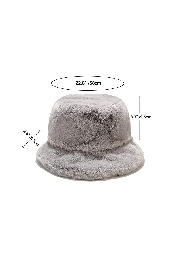 Umeepar Chapeau dhiver en fausse fourrure pour homme et femme, A Gris., Taille unique