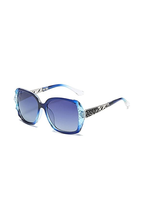 SECALIFE Lunettes de soleil pour femme, lunettes de soleil UV 400, surdimensionnées, lumière polarisée, grand cadre, lunettes