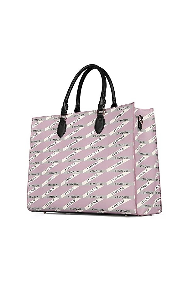 KTMOUW Sac Cabas Femmes Sac à Main Grand Cuir Sac de Cours Lycee Sac Etudiante Imperméable Sac Ordinateur Femme 15.6 Pouces, 