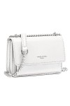 David Jones - Petit Sac Bandoulière Femme - Mini Pochette Téléphone Portable Cuir PU Rigide - Chaînes Porté Epaule - Besace R