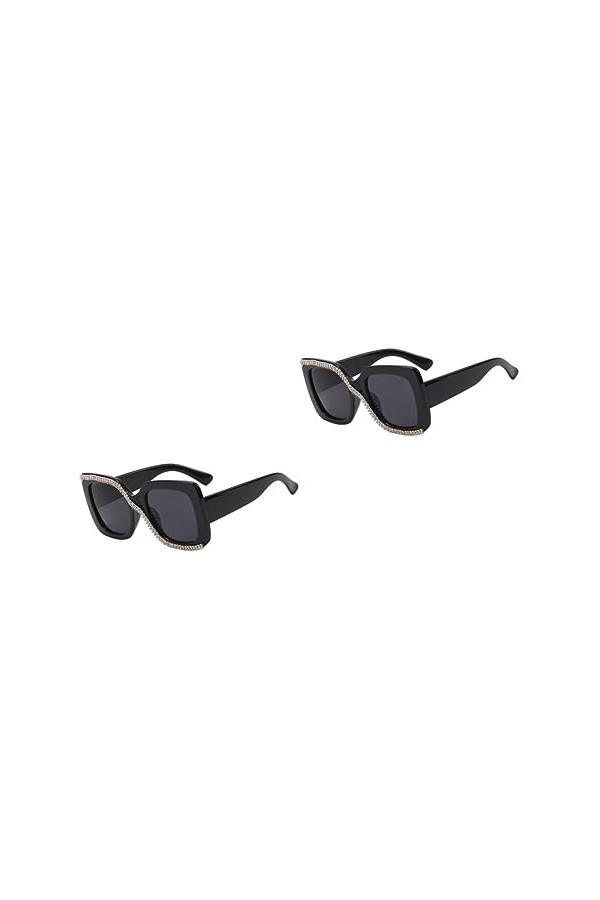 Toddmomy 2 Pièces Lunettes De Soleil Femme Lunettes De Soleil Pour Adolescents Aux Femmes Lunettes De Soleil Surdimensionnées