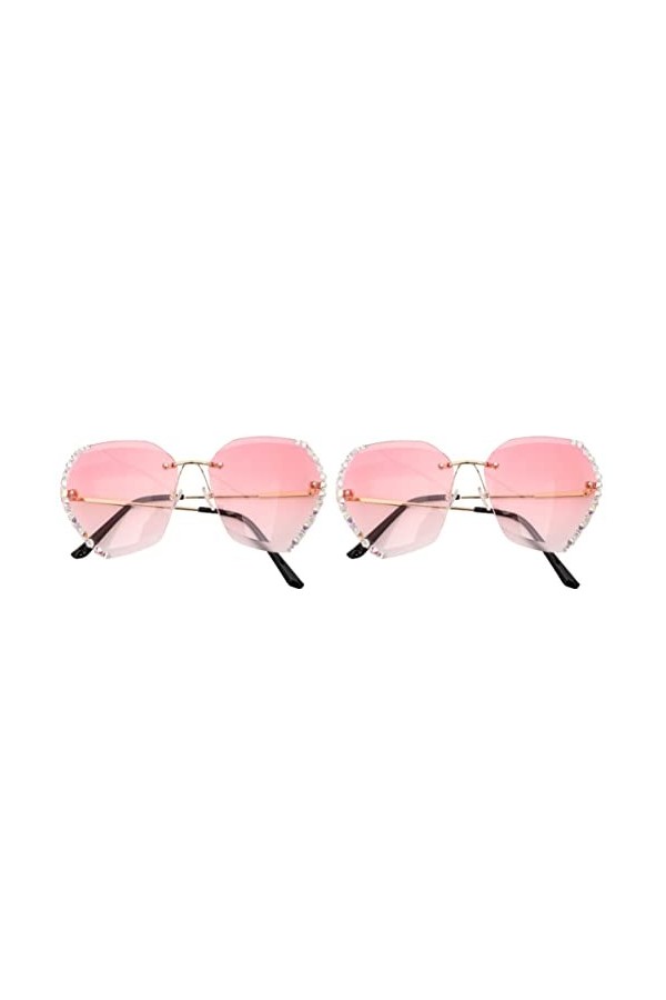 SOIMISS 2 Pièces Verres Clairs Décor De Cristal Lunettes De Soleil Miroir Lunettes De Soleil Claires Décoration Petites Lunet