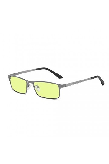 Dececos Lunettes de soleil rectangulaires ultra petites pour hommes et femmes avec verres transparents jour et nuit en plein 