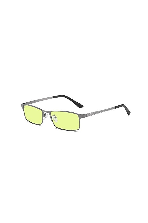 Dececos Lunettes de soleil rectangulaires ultra petites pour hommes et femmes avec verres transparents jour et nuit en plein 
