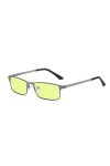 Dececos Lunettes de soleil rectangulaires ultra petites pour hommes et femmes avec verres transparents jour et nuit en plein 