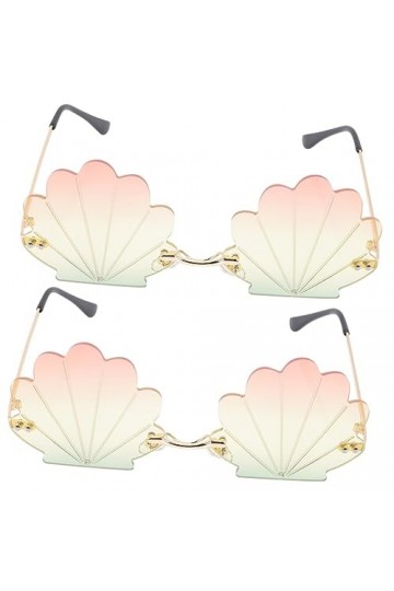 Adorainbow 2 Pièces Lunettes Sans Monture Cadeaux Pour Dames Lunettes De Soleil De Plage Cadeaux De Bal Lunettes Claires Pour