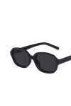 YANGQI Lunettes de soleil ovales concaves vintage pour femme Design tendance Lunettes de soleil rétro Hip Hop Vintage Rond De