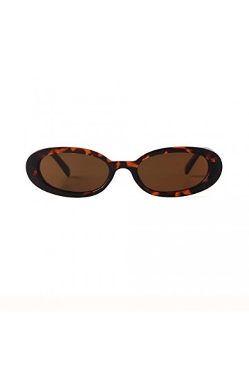 ADEWU Lunettes de soleil ovales rétro pour homme et femme, style années 90, lunettes de soleil rectangulaires pour voyage, co