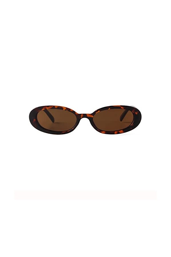 ADEWU Lunettes de soleil ovales rétro pour homme et femme, style années 90, lunettes de soleil rectangulaires pour voyage, co