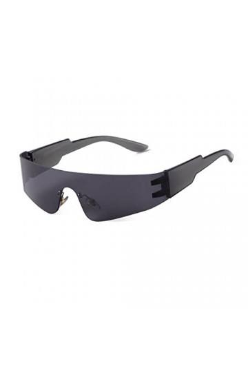 ADE WU Lunettes de soleil de cyclisme pour homme sans monture Lunettes de sport Lunettes de conduite pour femme UV400 Protect